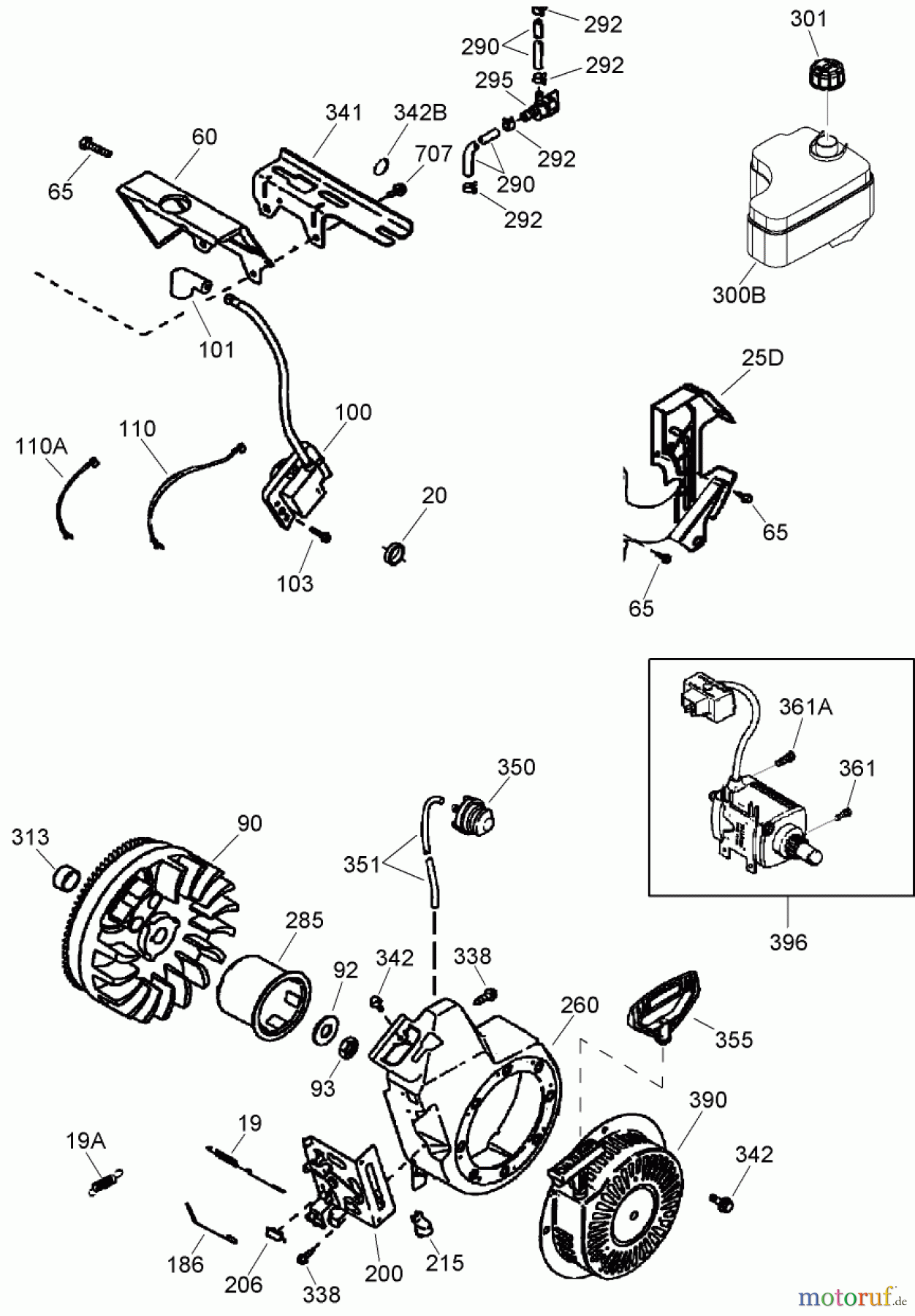  Toro Neu Snow Blowers/Snow Throwers Seite 2 38607 (622E) - Toro 622E Power Throw Snowthrower, 2008 (280000001-280999999) ENGINE ASSEMBLY NO. 2 TECUMSEH OH195SA-72563G