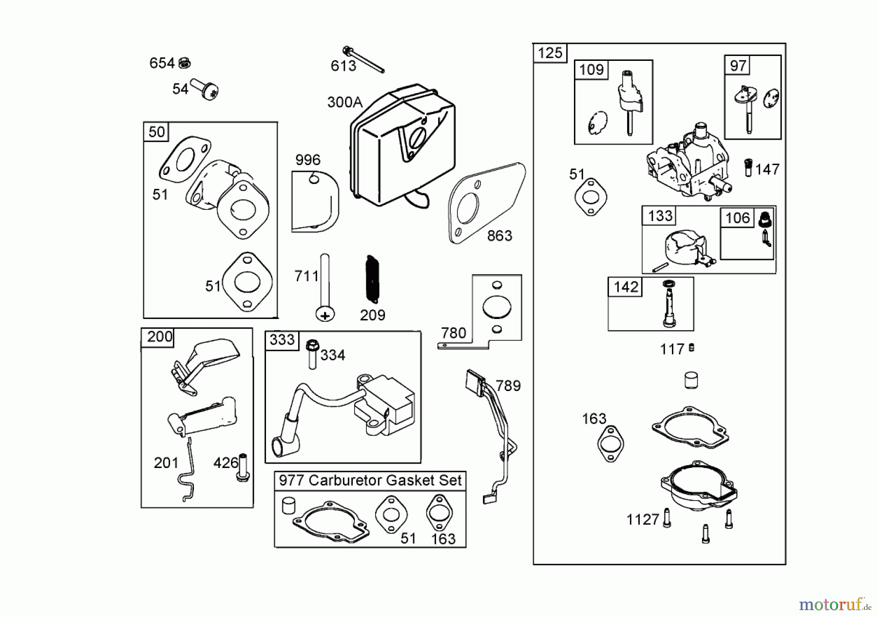  Toro Neu Snow Blowers/Snow Throwers Seite 2 38610 (6000) - Toro Power Max 6000 Snowthrower, 2008 (280000001-280999999) INTAKE MANIFOLD, CARBURETOR, AND MUFFLER ASSEMBLIES BRIGGS AND STRATTON 084333-0197-E1