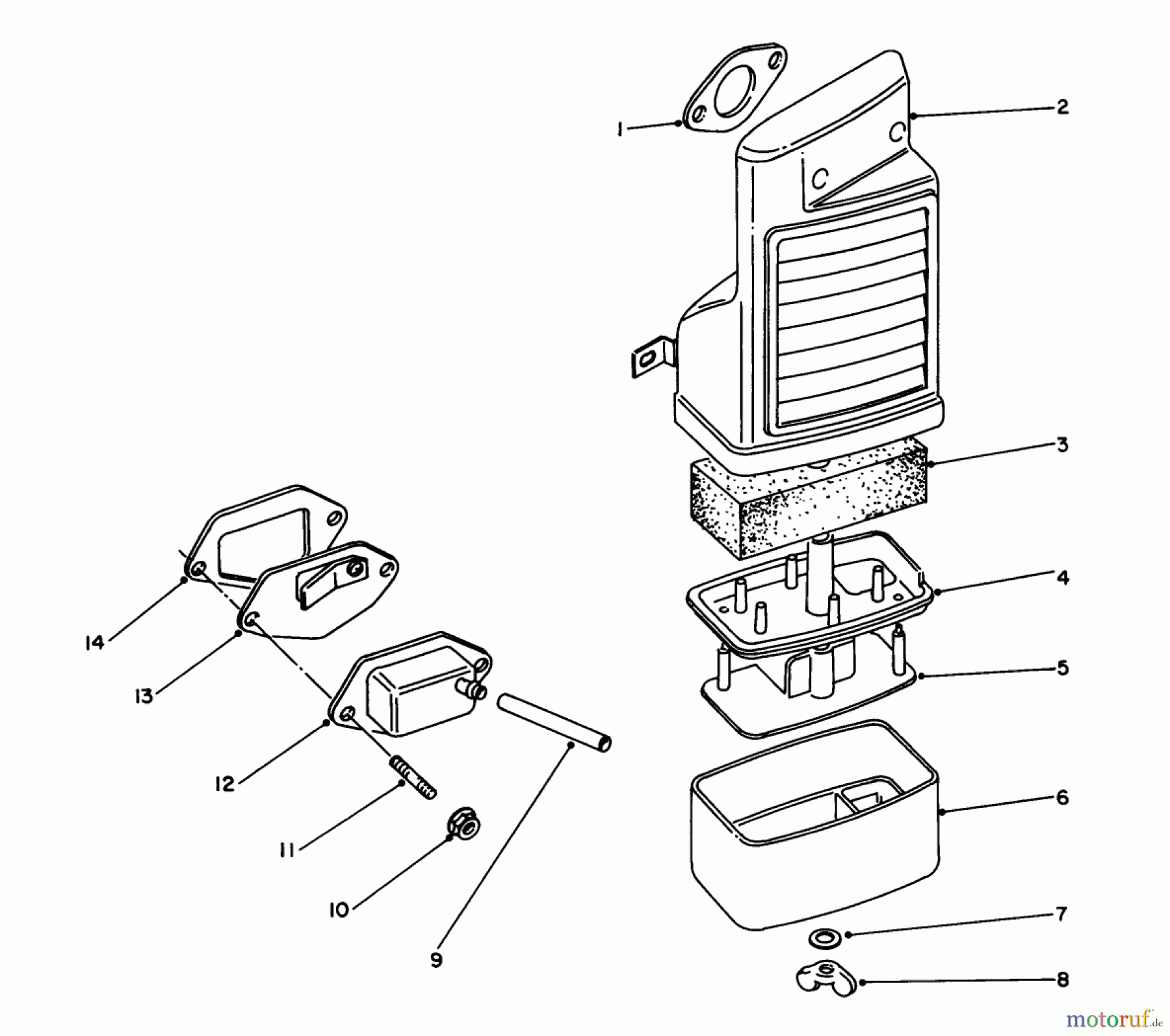  Toro Neu Generators 62008 (T800) - Toro Generator, T800, 1988 (8000001-8999999) AIR CLEANER