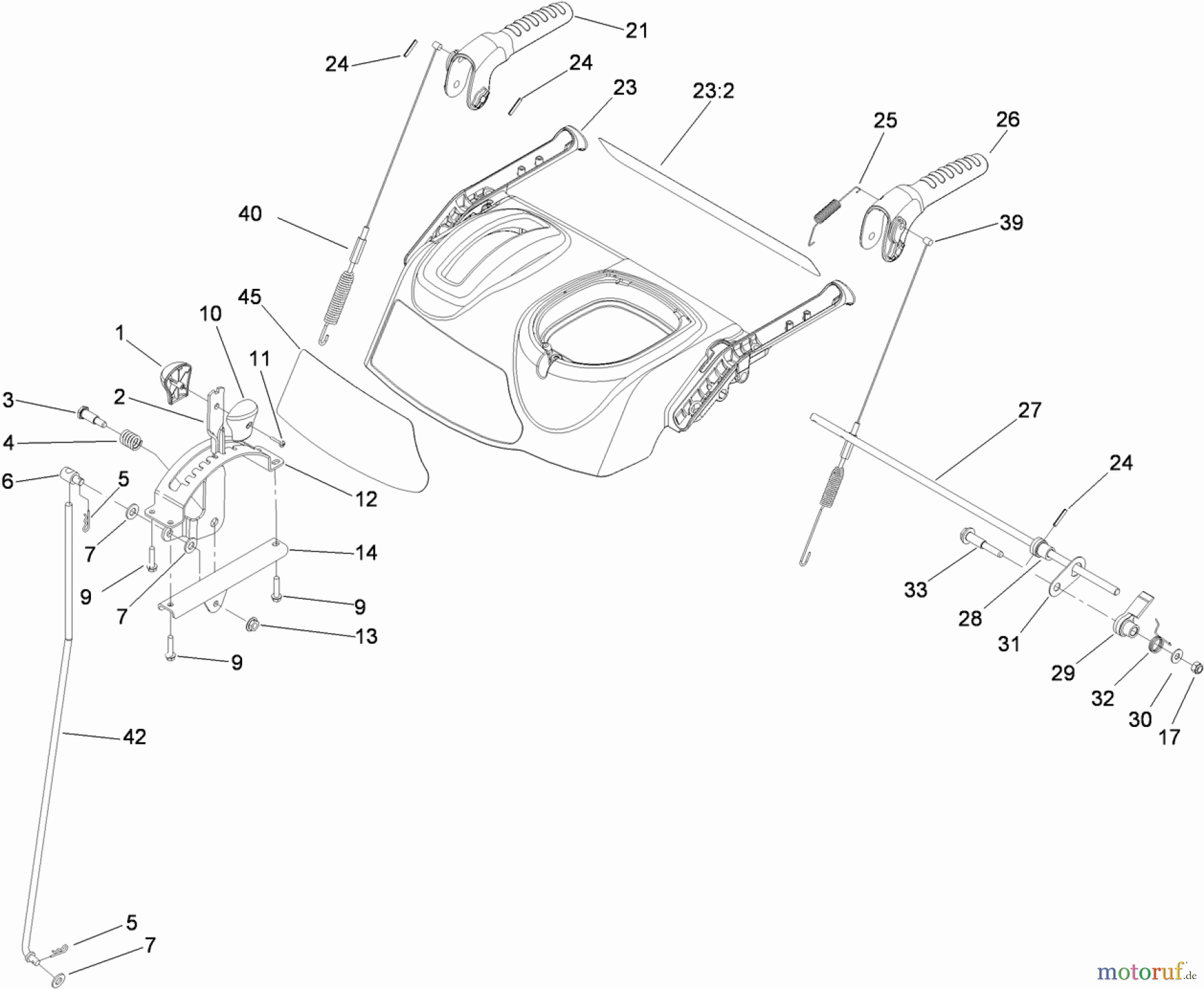  Toro Neu Snow Blowers/Snow Throwers Seite 2 38614 (726 OE) - Toro Power Max 726 OE Snowthrower, 2012 (SN 312011920-312999999) CONTROL ASSEMBLY