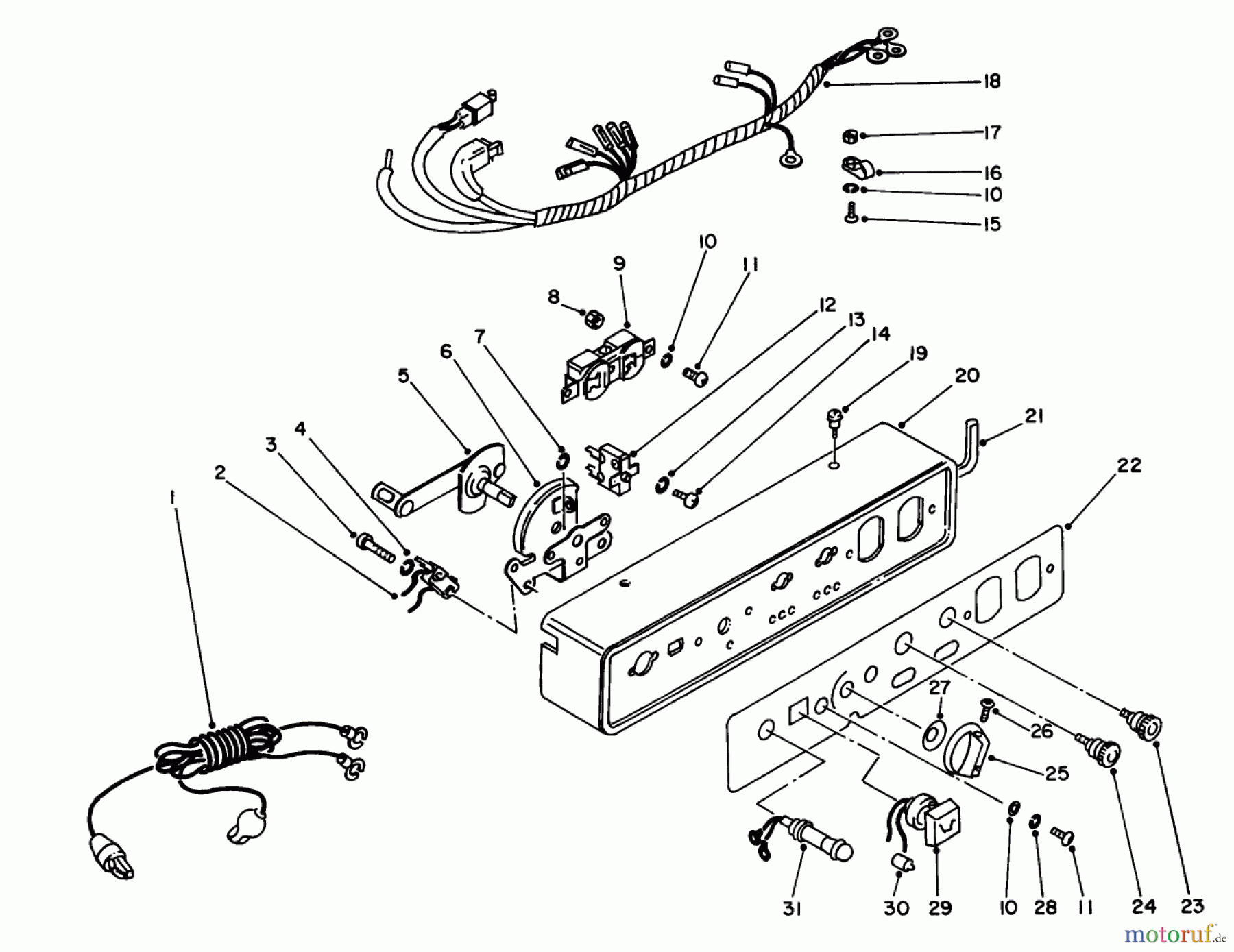 Toro Neu Generators 62008 (T800) - Toro Generator, T800, 1988 (8000001-8999999) CONTROL PANEL
