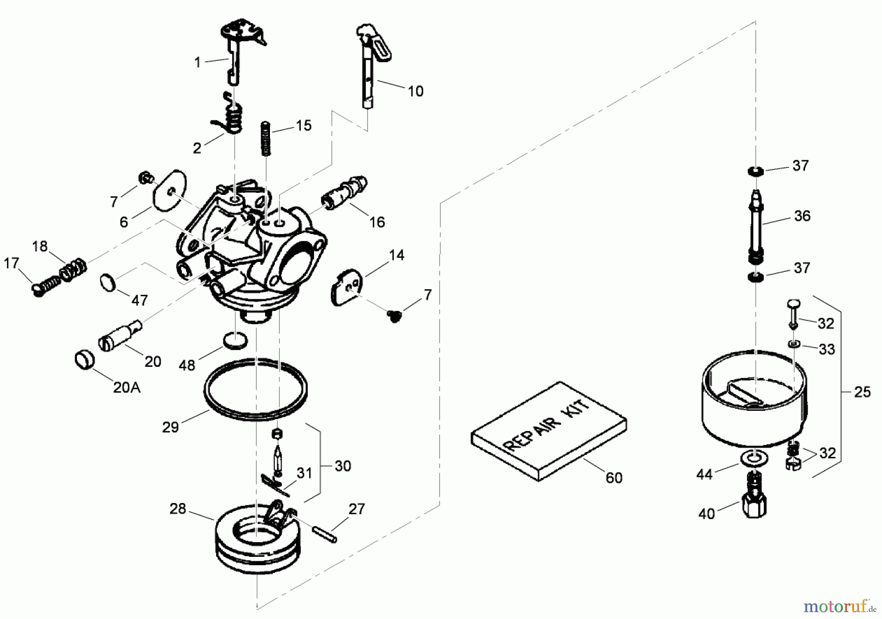  Toro Neu Snow Blowers/Snow Throwers Seite 2 38620 (826 LE) - Toro Power Max 826 LE Snowthrower, 2005 (250000001-250010000) CARBURETOR ASSEMBLY NO. 640349 TECUMSEH LH318SA-156562H