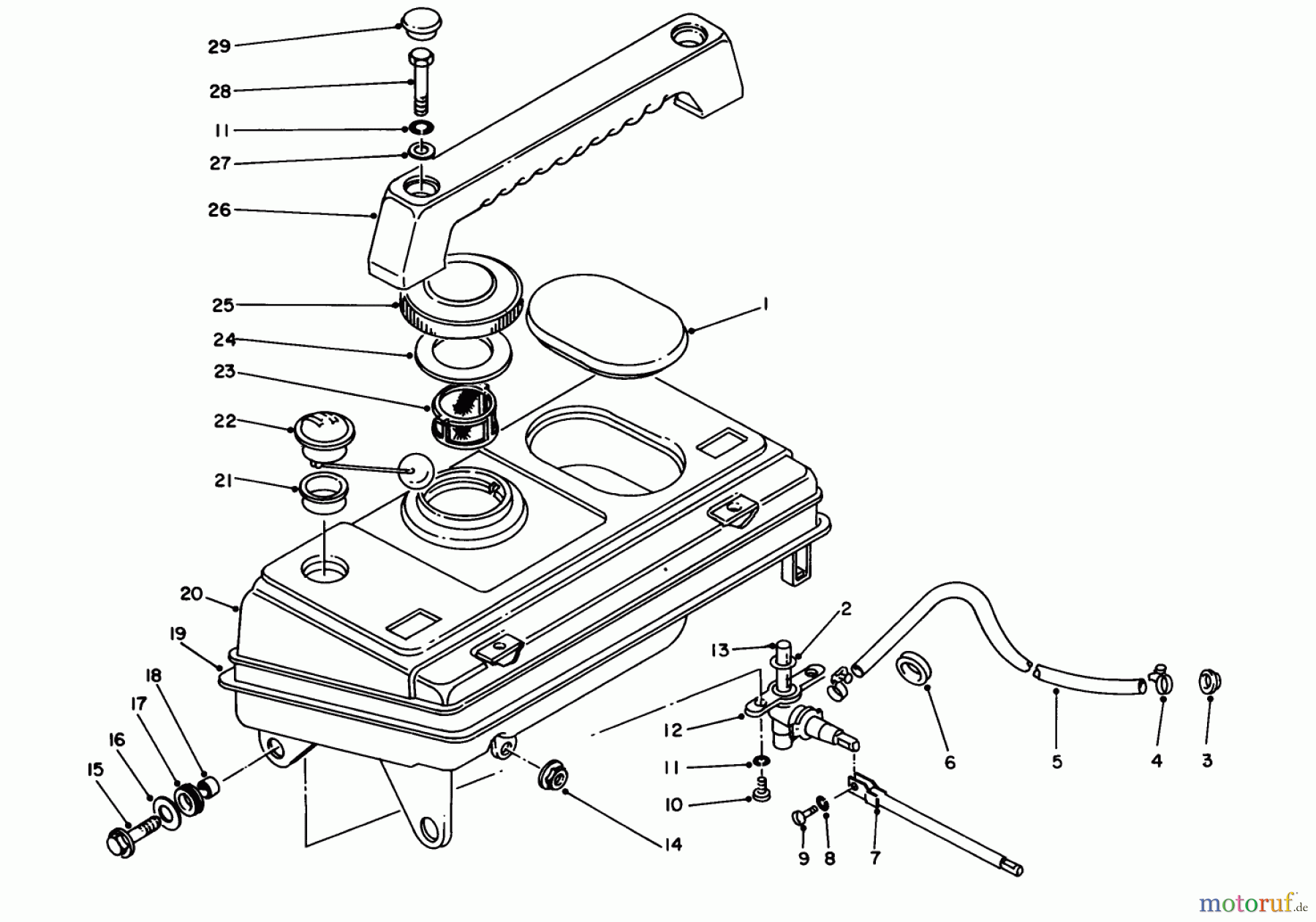  Toro Neu Generators 62008 (T800) - Toro Generator, T800, 1988 (8000001-8999999) FUEL TANK ASSEMBLY