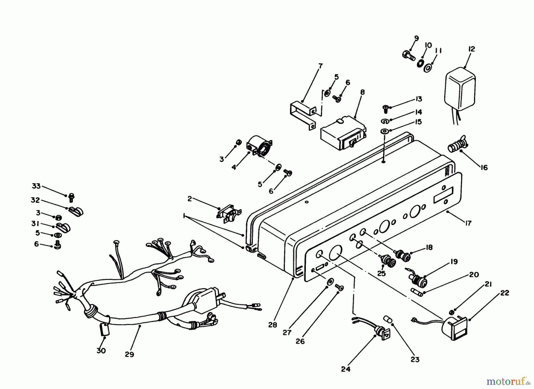 Toro Neu Generators 62012 (T1200) - Toro Generator, T1200, 1983 (3000001-3999999) CONTROL PANEL ASSEMBLY