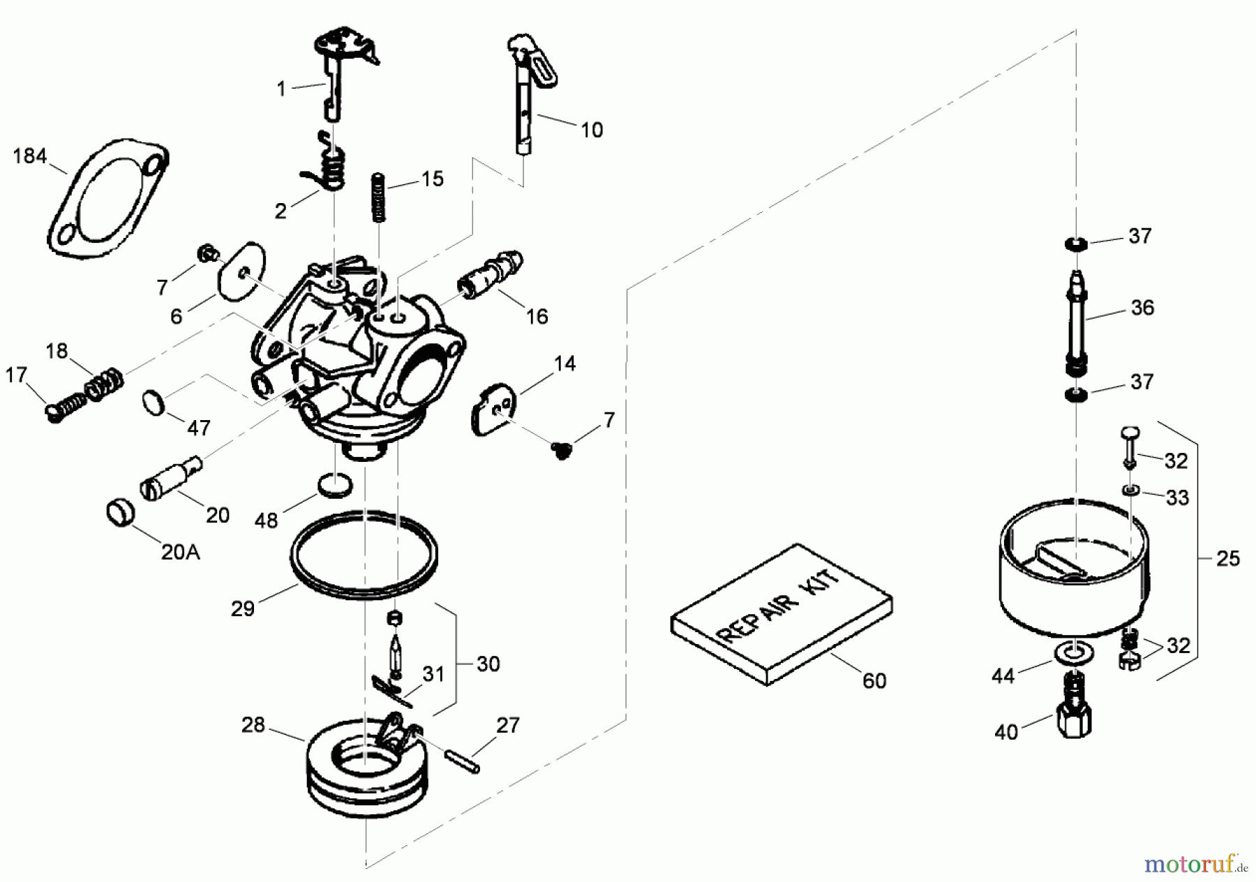 Toro Neu Snow Blowers/Snow Throwers Seite 2 38622 (826 LE) - Toro Power Max 826 LE Snowthrower, 2009 (290000001-290999999) CARBURETOR ASSEMBLY NO. 640349 TECUMSEH LH318SA-156563H