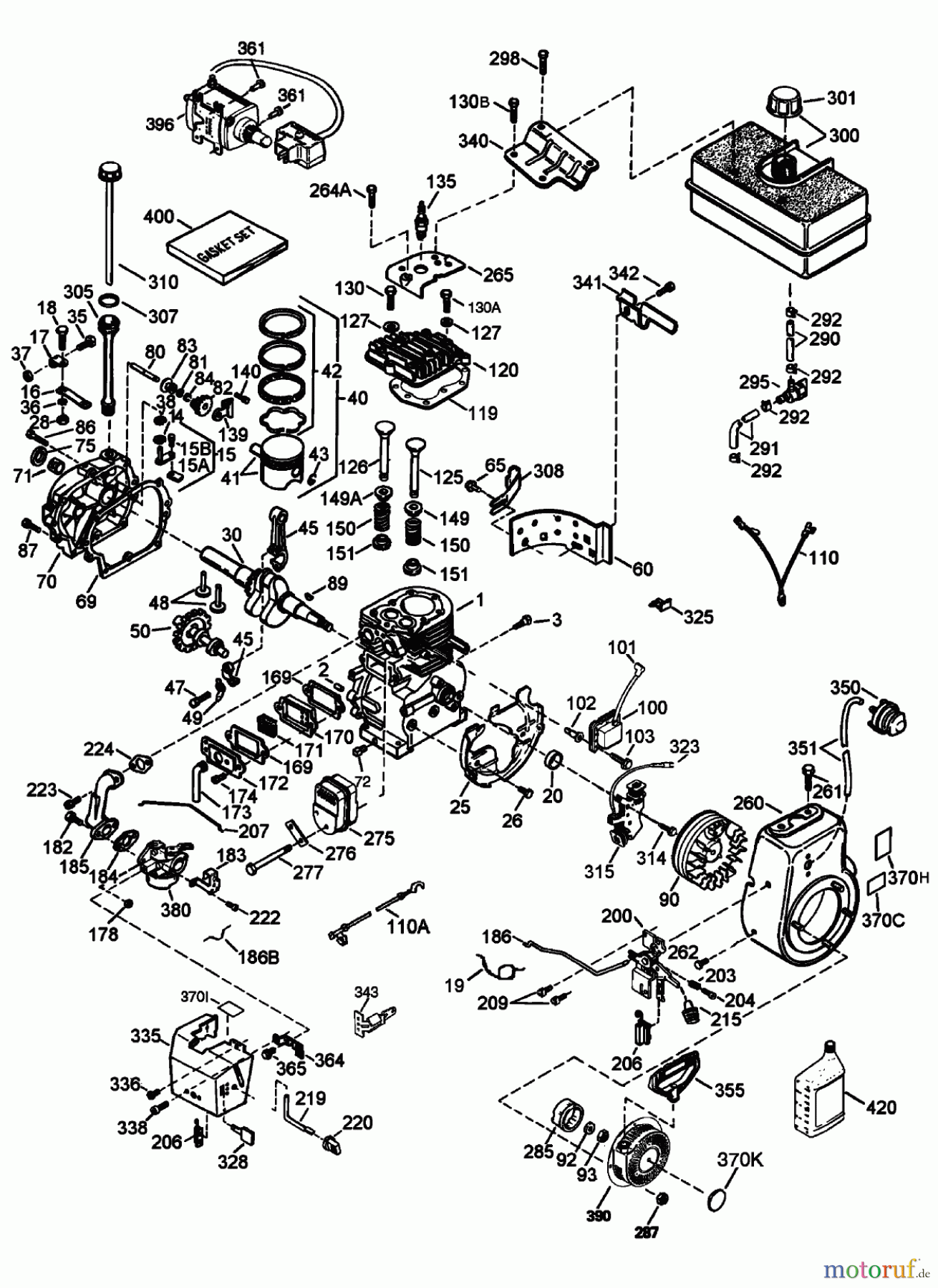  Toro Neu Snow Blowers/Snow Throwers Seite 2 38630 (828 LXE) - Toro Power Max 828 LXE Snowthrower, 2005 (250000001-250010000) ENGINE ASSEMBLY NO. 2 TECUMSEH HMSK-80 155672X