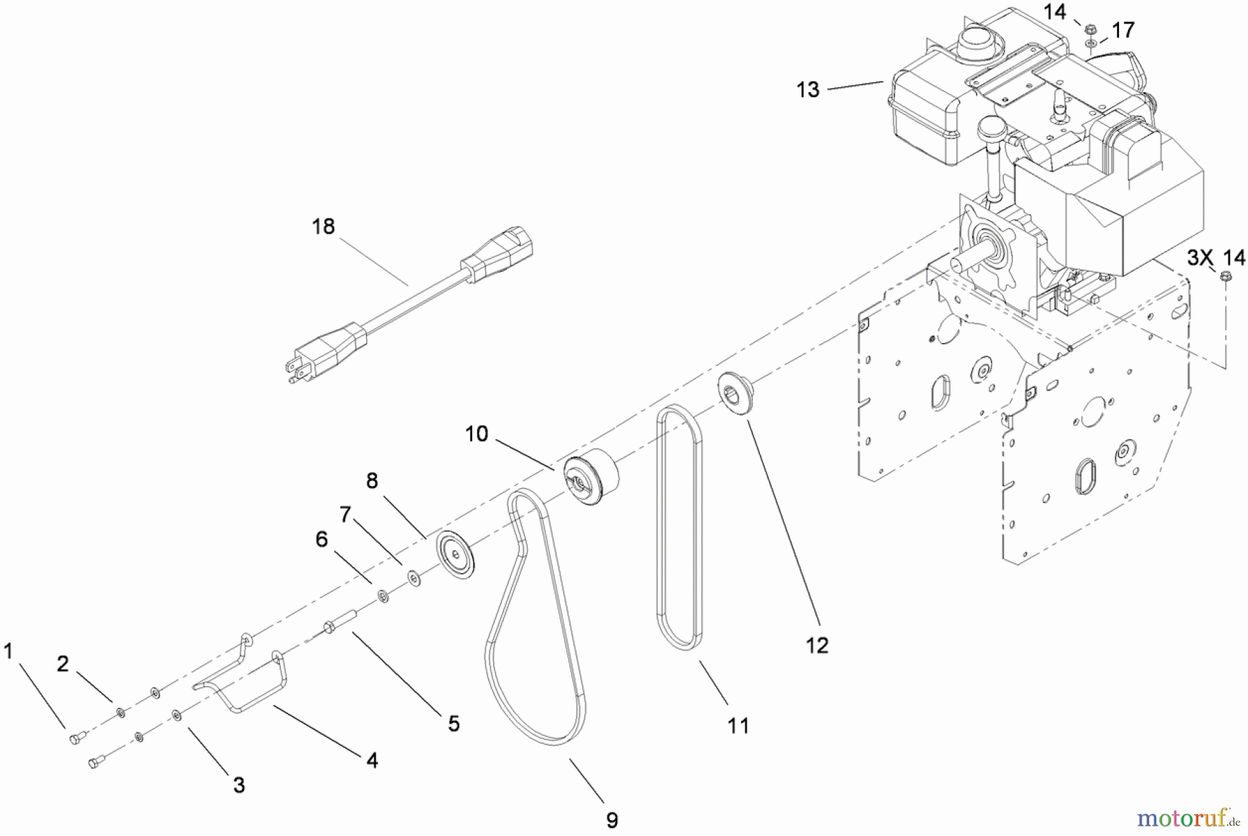  Toro Neu Snow Blowers/Snow Throwers Seite 2 38630 (828 LXE) - Toro Power Max 828 LXE Snowthrower, 2009 (290000001-290999999) ENGINE ASSEMBLY