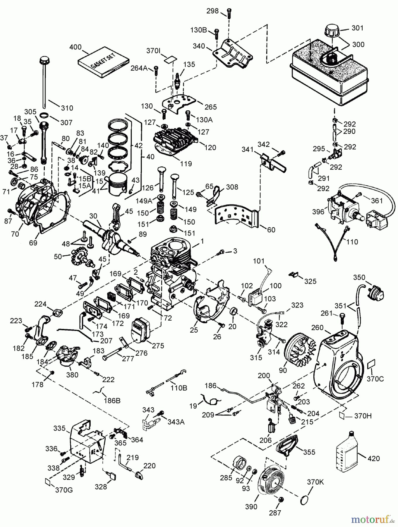  Toro Neu Snow Blowers/Snow Throwers Seite 2 38630 (828 LXE) - Toro Power Max 828 LXE Snowthrower, 2009 (290000001-290999999) ENGINE ASSEMBLY NO. 2 TECUMSEH LH318SA-156563H