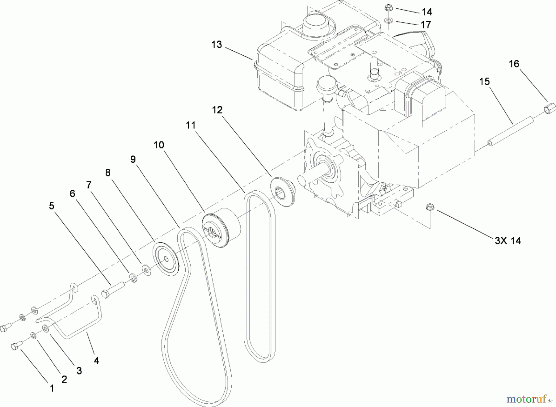  Toro Neu Snow Blowers/Snow Throwers Seite 2 38631 (828 LXE) - Toro Power Max 828 LXE Snowthrower, 2005 (250000001-250999999) ENGINE ASSEMBLY