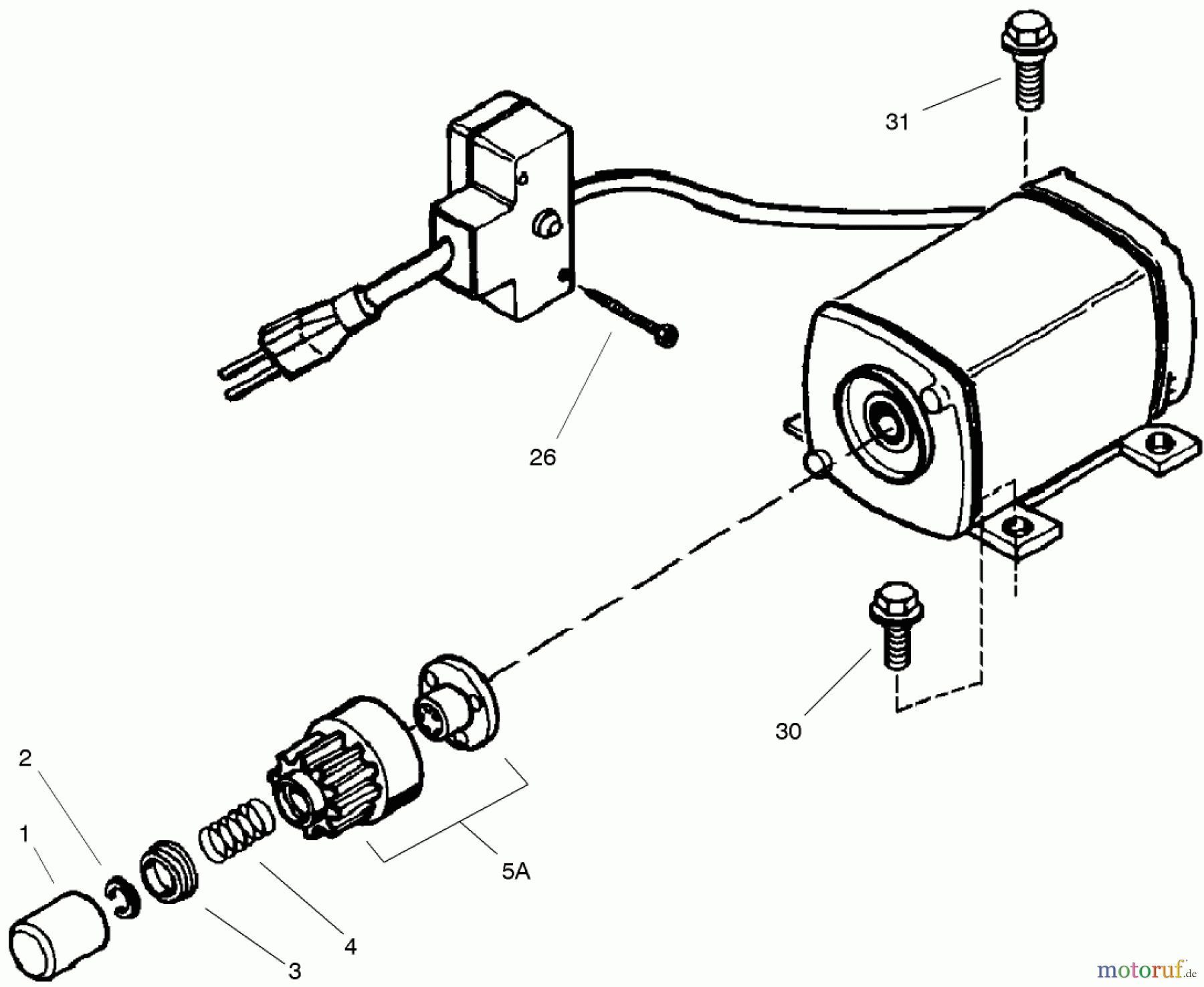  Toro Neu Snow Blowers/Snow Throwers Seite 2 38635 (828 LE) - Toro Power Max 828 LE Snowthrower, 2004 (240000001-240999999) 220 VOLT ELECTRIC STARTER ASSEMBLY NO. 37102 TECUMSEH HMSK-100 159495Y