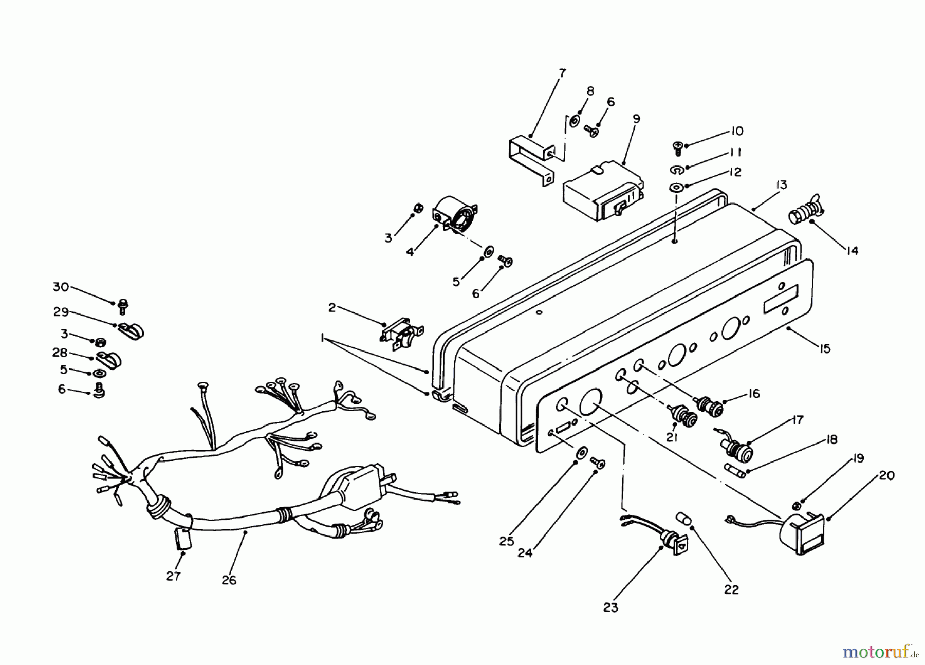  Toro Neu Generators 62018 (T1800) - Toro Generator, T1800, 1983 (3000001-3999999) CONTROL PANEL ASSEMBLY