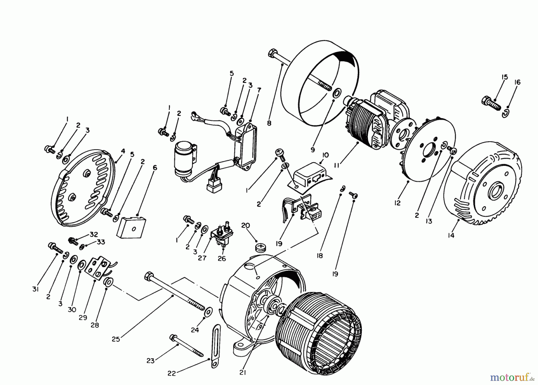  Toro Neu Generators 62018 (T1800) - Toro Generator, T1800, 1983 (3000001-3999999) GENERATOR ASSEMBLY