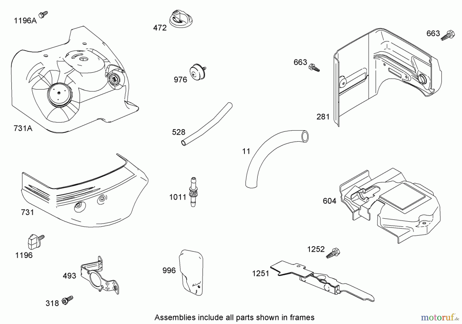 Toro Neu Snow Blowers/Snow Throwers Seite 2 38639 (828 OE) - Toro Power Max 828 OE Snowthrower, 2008 (280000001-280999999) SHROUD ASSEMBLY BRIGGS AND STRATTON 15D104-0112-E1