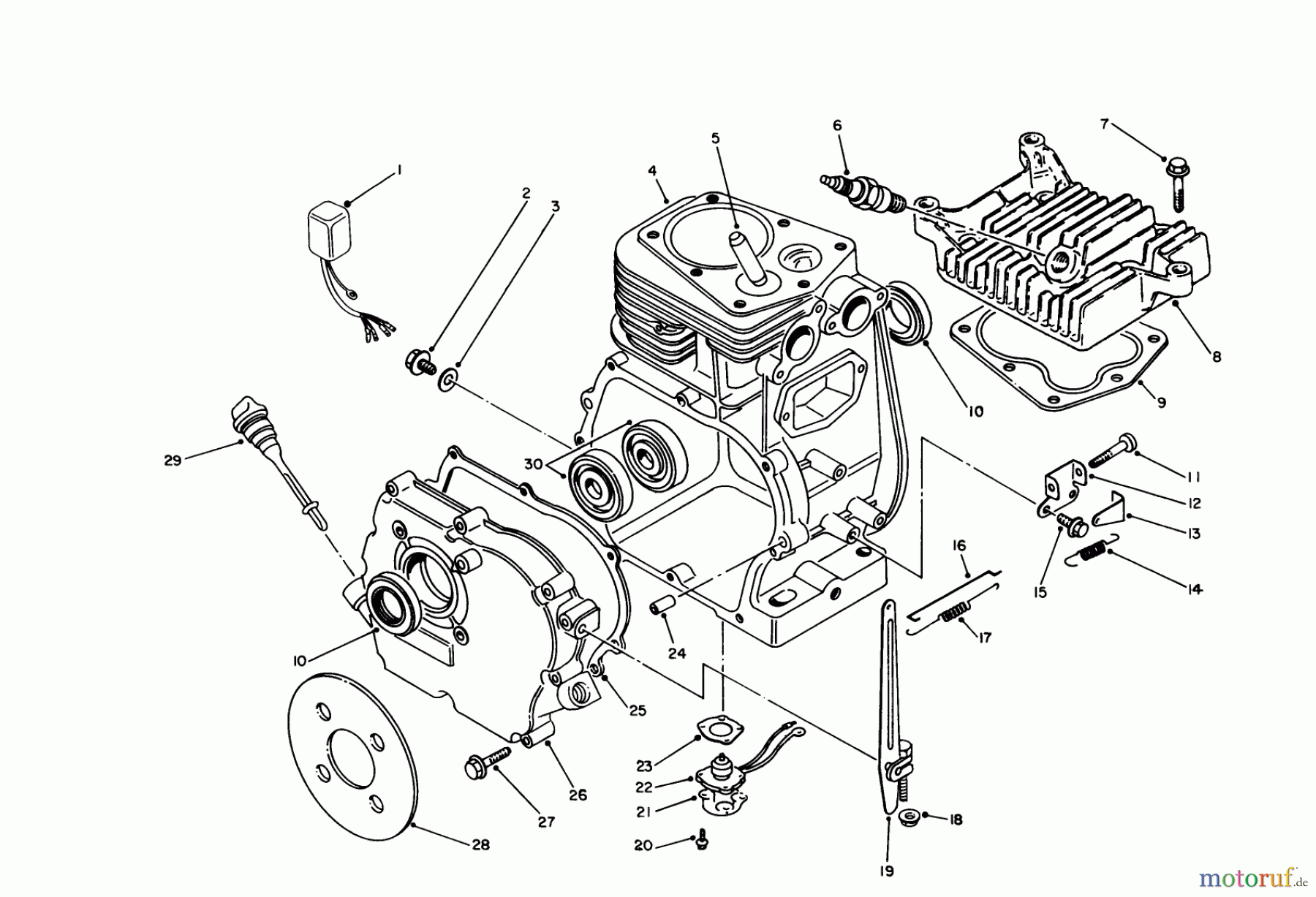  Toro Neu Generators 62018 (T1800) - Toro Generator, T1800, 1985 (5000001-5999999) ENGINE ASSEMBLY