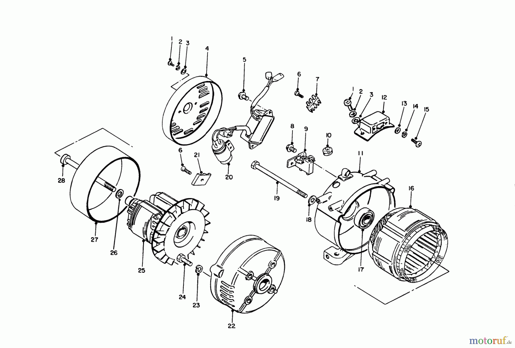Toro Neu Generators 62018 (T1800) - Toro Generator, T1800, 1985 (5000001-5999999) GENERATOR ASSEMBLY