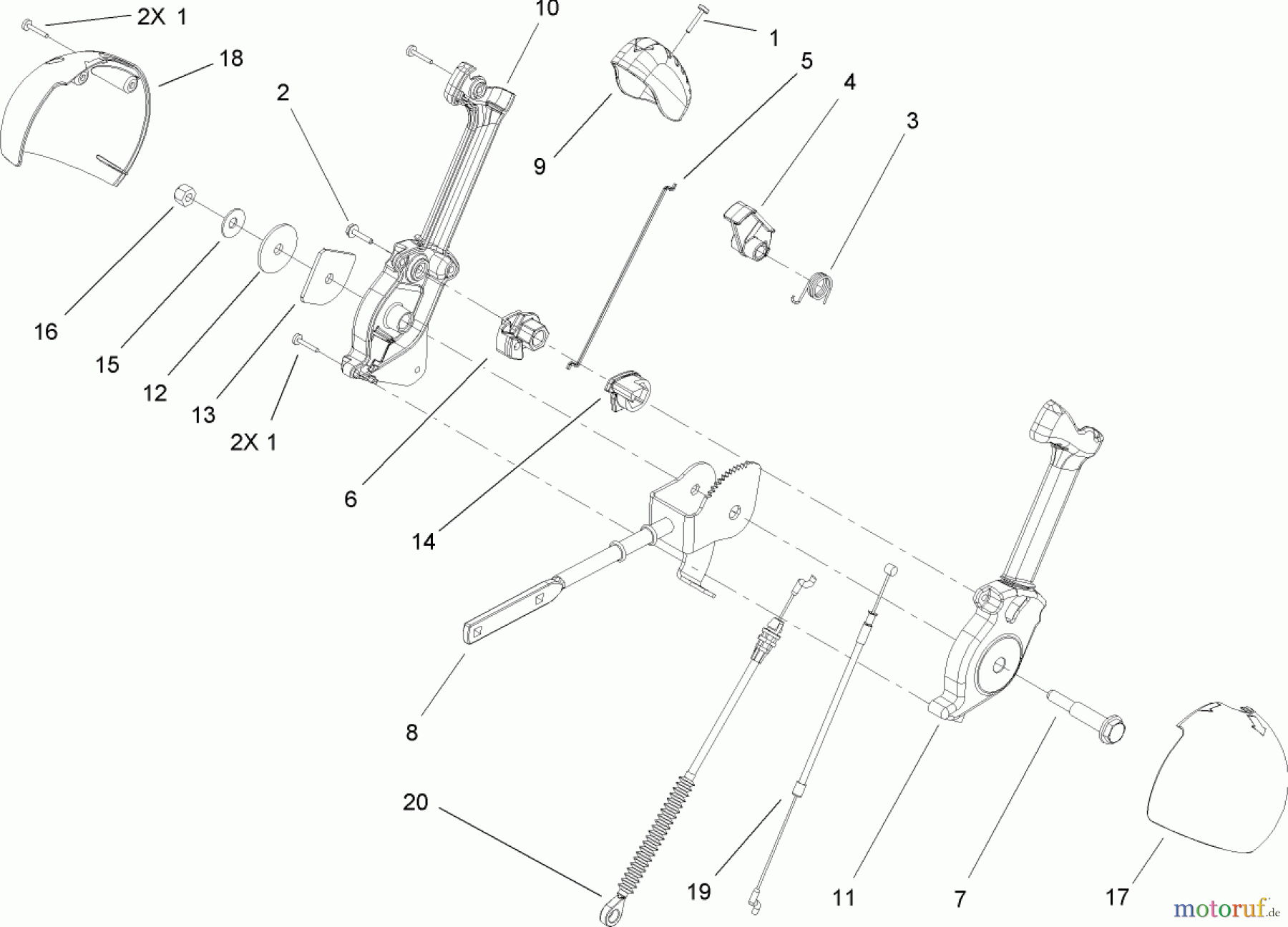  Toro Neu Snow Blowers/Snow Throwers Seite 2 38640 (1028 LXE) - Toro Power Max 1028 LXE Snowthrower, 2005 (250000001-250010000) CHUTE CONTROL ASSEMBLY