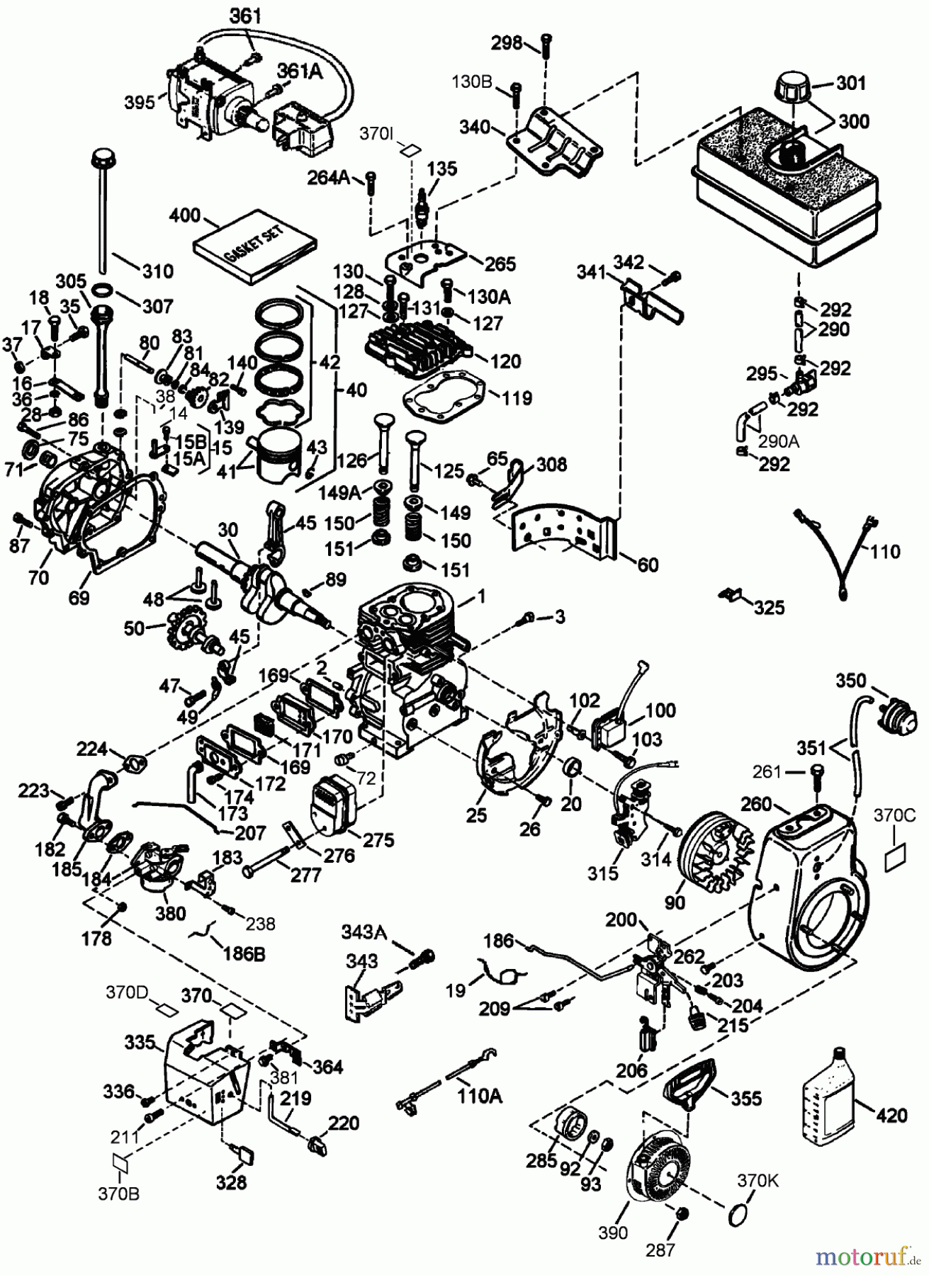  Toro Neu Snow Blowers/Snow Throwers Seite 2 38640 (1028 LXE) - Toro Power Max 1028 LXE Snowthrower, 2005 (250010001-250999999) ENGINE ASSEMBLY NO. 2 TECUMSEH HMSK100-159494Y