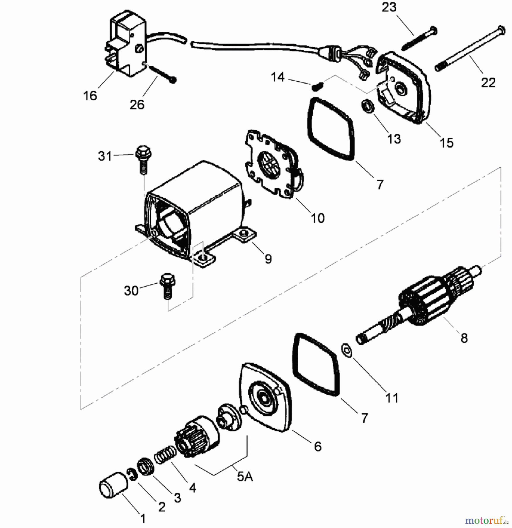 Toro Neu Snow Blowers/Snow Throwers Seite 2 38640 (1028 LXE) - Toro Power Max 1028 LXE Snowthrower, 2009 (290000001-290999999) ELECTRIC STARTER ASSEMBLY NO. 33329D TECUMSEH LH358SA-159625A