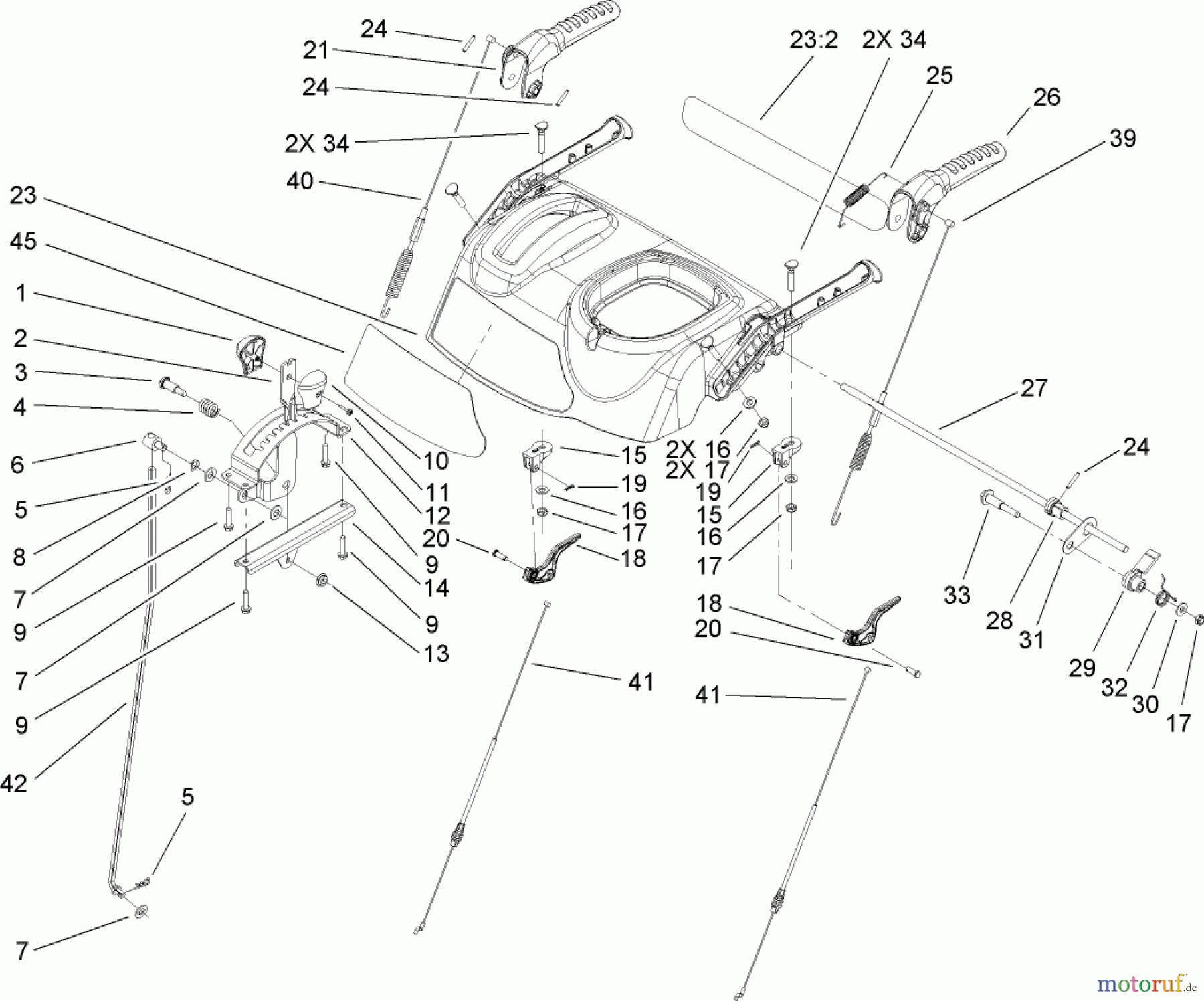 Toro Neu Snow Blowers/Snow Throwers Seite 2 38641 (1028 LXE) - Toro Power Max 1028 LXE Snowthrower, 2006 (260000001-260999999) CONTROL PANEL ASSEMBLY