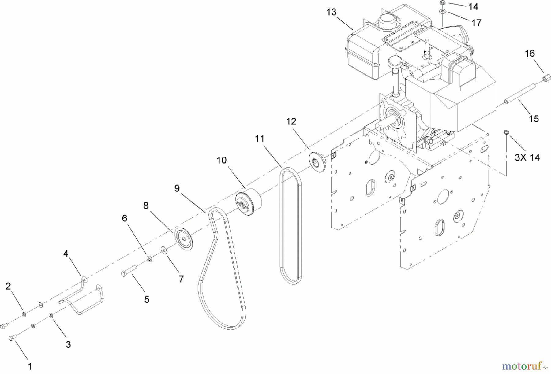 Toro Neu Snow Blowers/Snow Throwers Seite 2 38641 (1028 LXE) - Toro Power Max 1028 LXE Snowthrower, 2007 (270000001-270999999) ENGINE ASSEMBLY