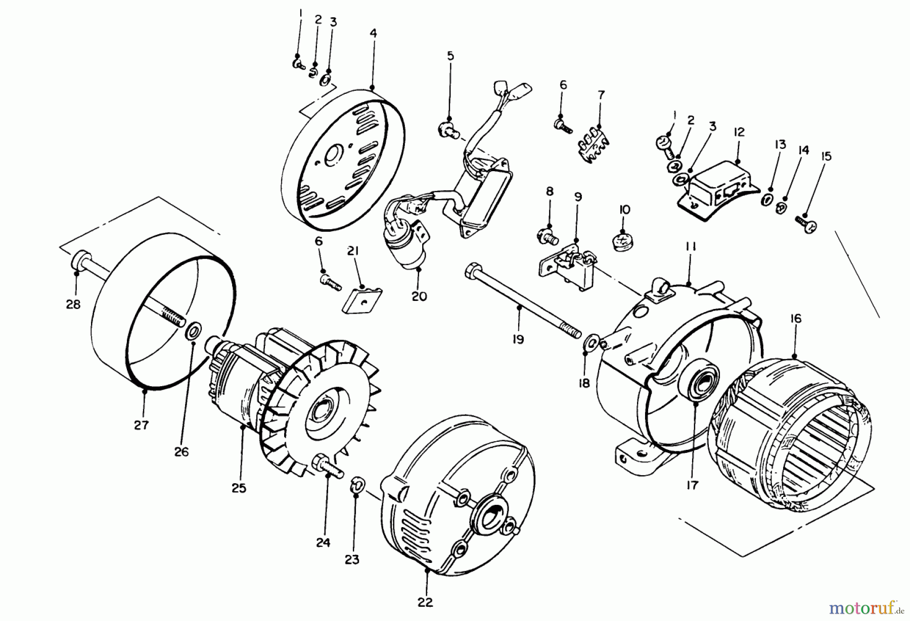 Toro Neu Generators 62018 (T1800) - Toro Generator, T1800, 1988 (8000001-8999999) GENERATOR ASSEMBLY