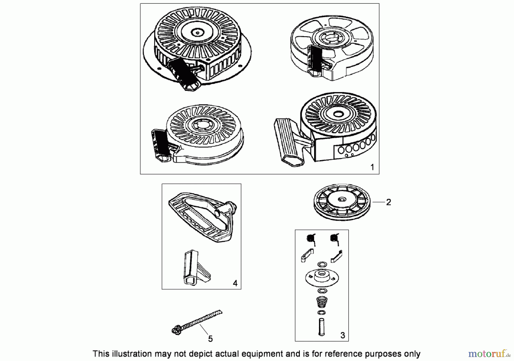  Toro Neu Snow Blowers/Snow Throwers Seite 2 38650 (1128 OXE) - Toro Power Max 1128 OXE Snowthrower, 2006 (260000001-260999999) RECOIL STARTER ASSEMBLY NO. 590733 (OPTIONAL) TECUMSEH OH318SA-221812B