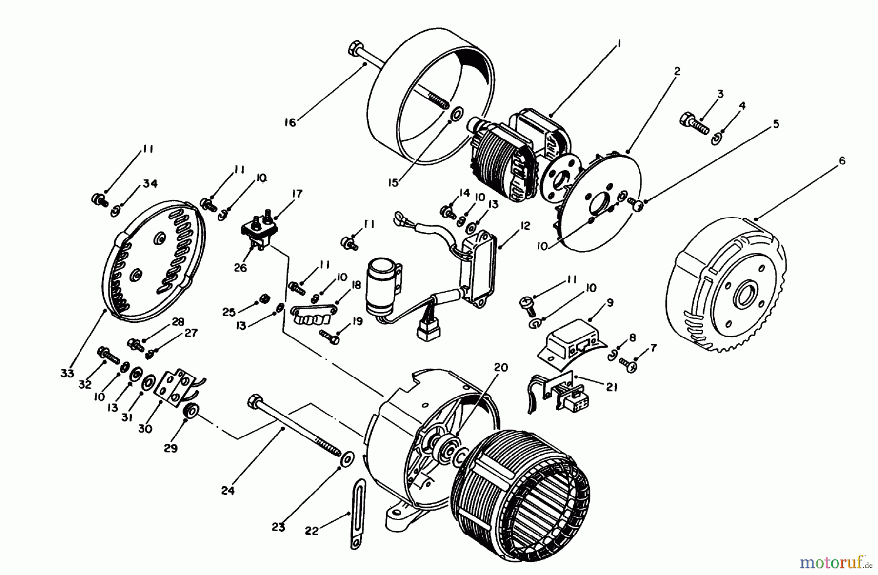 Toro Neu Generators 62025 (T2500) - Toro Generator, T2500, 1984 (4000001-4999999) GENERATOR