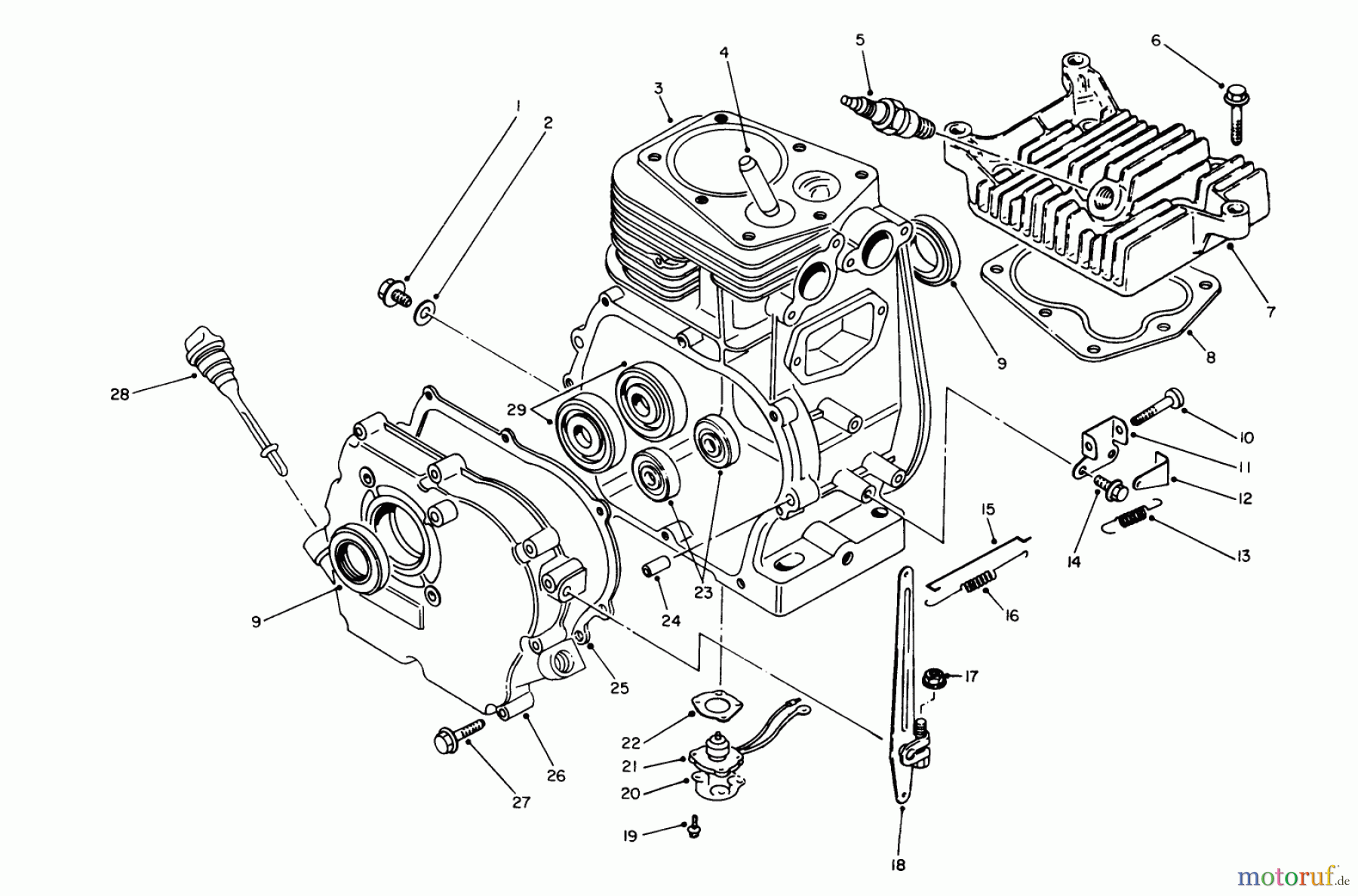 Toro Neu Generators 62025 (T2500) - Toro Generator, T2500, 1986 (6000001-6999999) ENGINE ASSEMBLY