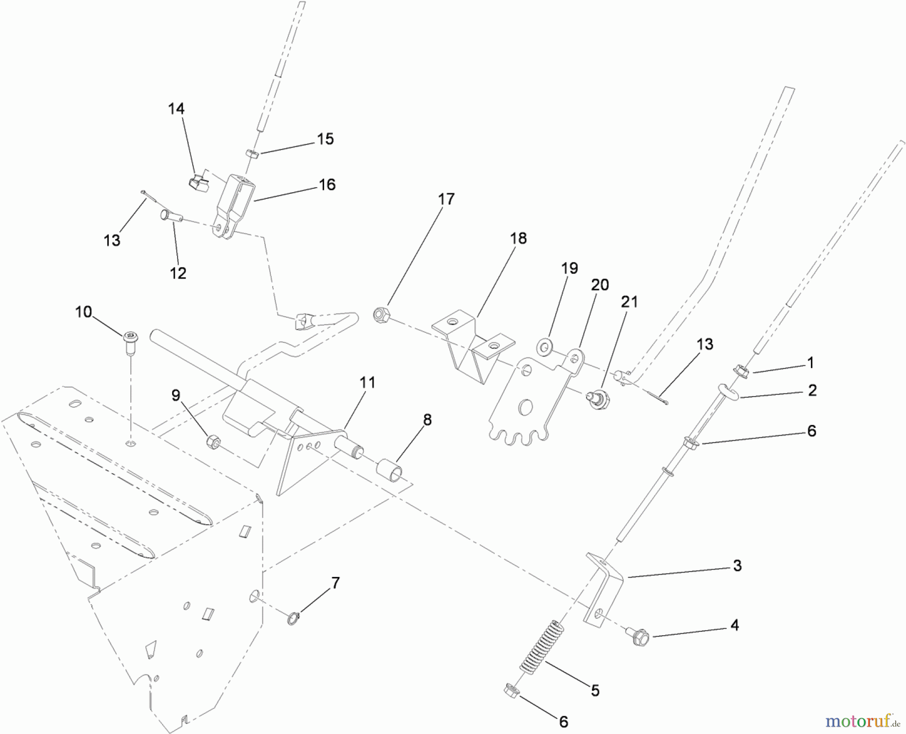 Toro Neu Snow Blowers/Snow Throwers Seite 2 38818 (722 E) - Toro 722 E Power Throw Snowthrower, 2013 (SN 313000001-313999999) CONTROL ASSEMBLY