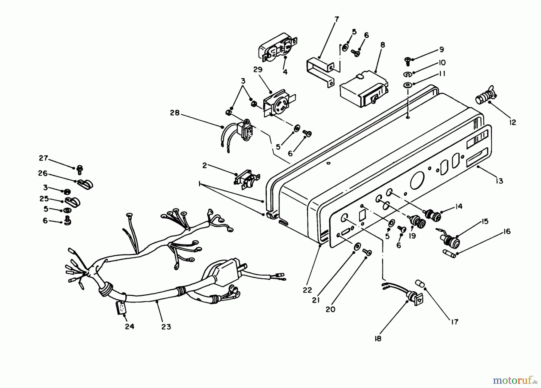 Toro Neu Generators 62032 (T3000D) - Toro Generator, T3000D, 1984 (4000001-4999999) CONTROL PANEL ASSEMBLY