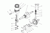 Toro 62032 (T3000D) - Generator, T3000D, 1986 (6000001-6999999) Ersatzteile CRANKSHAFT & CAMSHAFT ASSEMBLY