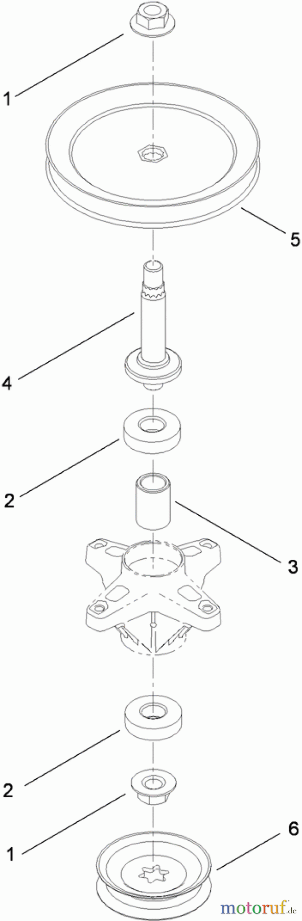 Toro Neu Snow Blowers/Snow Throwers Seite 2 OEM-190-032 - Toro 42in Two-Stage Snowthrower, 2010 (1-1) PULLEY ASSEMBLY