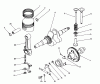 Toro 62032 (T3000D) - Generator, T3000D, 1988 (8000001-8999999) Ersatzteile CRANKSHAFT & CAMSHAFT ASSEMBLY
