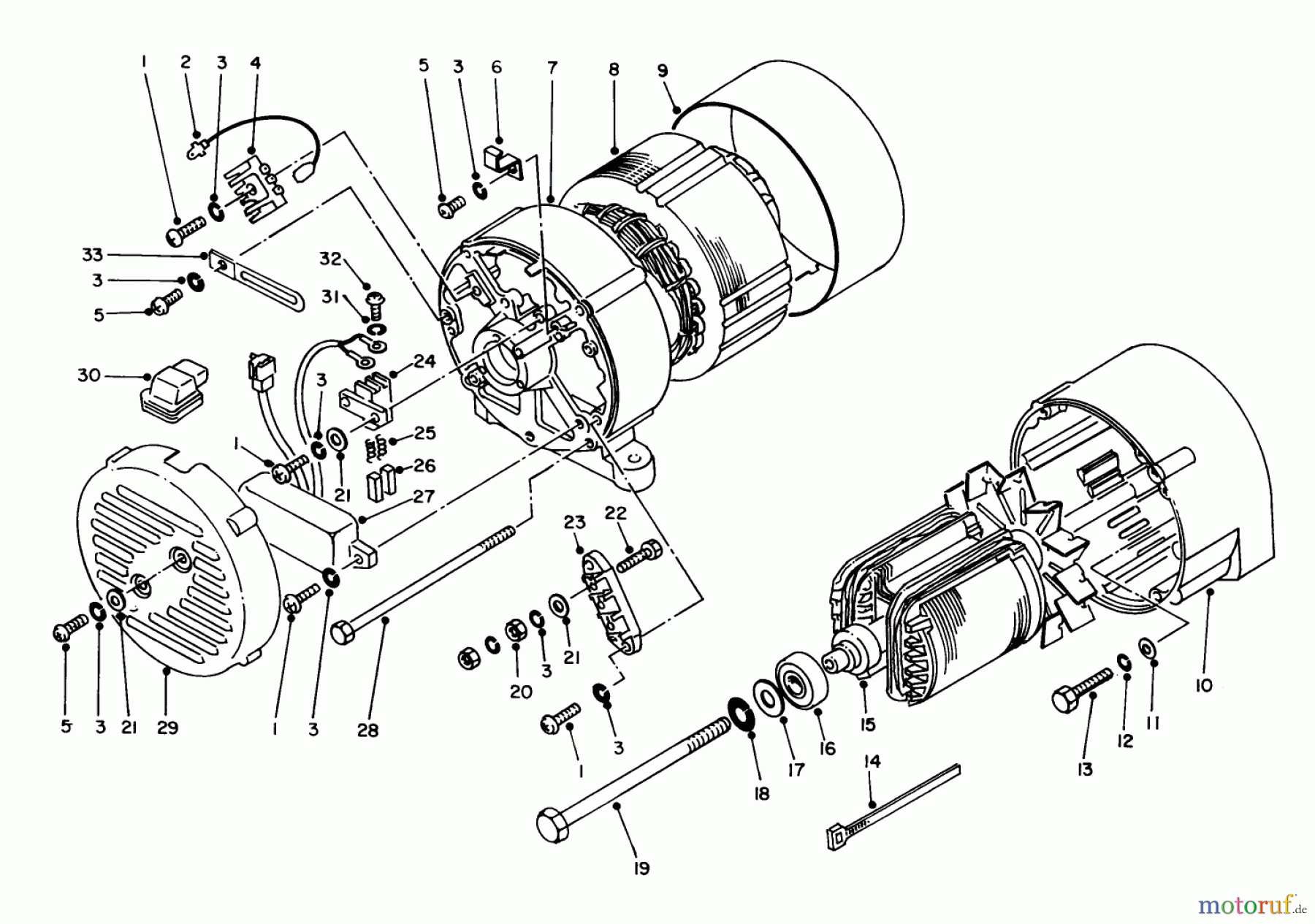 Toro Neu Generators 62032 (T3000D) - Toro Generator, T3000D, 1988 (8000001-8999999) GENERATOR ASSEMBLY