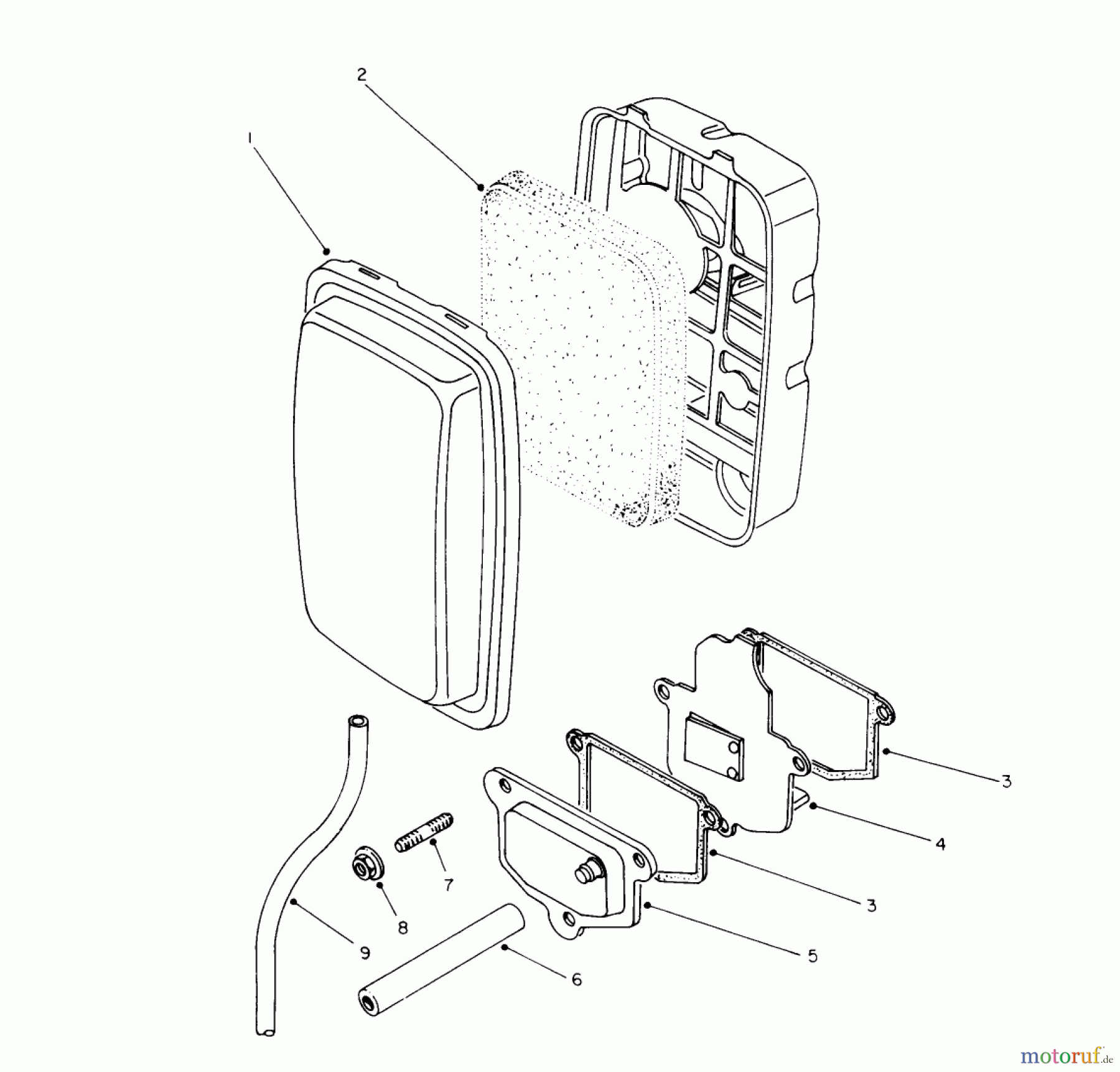Toro Neu Generators 62040 (T4000D) - Toro Generator, T4000D, 1984 (4000001-4999999) AIR CLEANER ASSEMBLY
