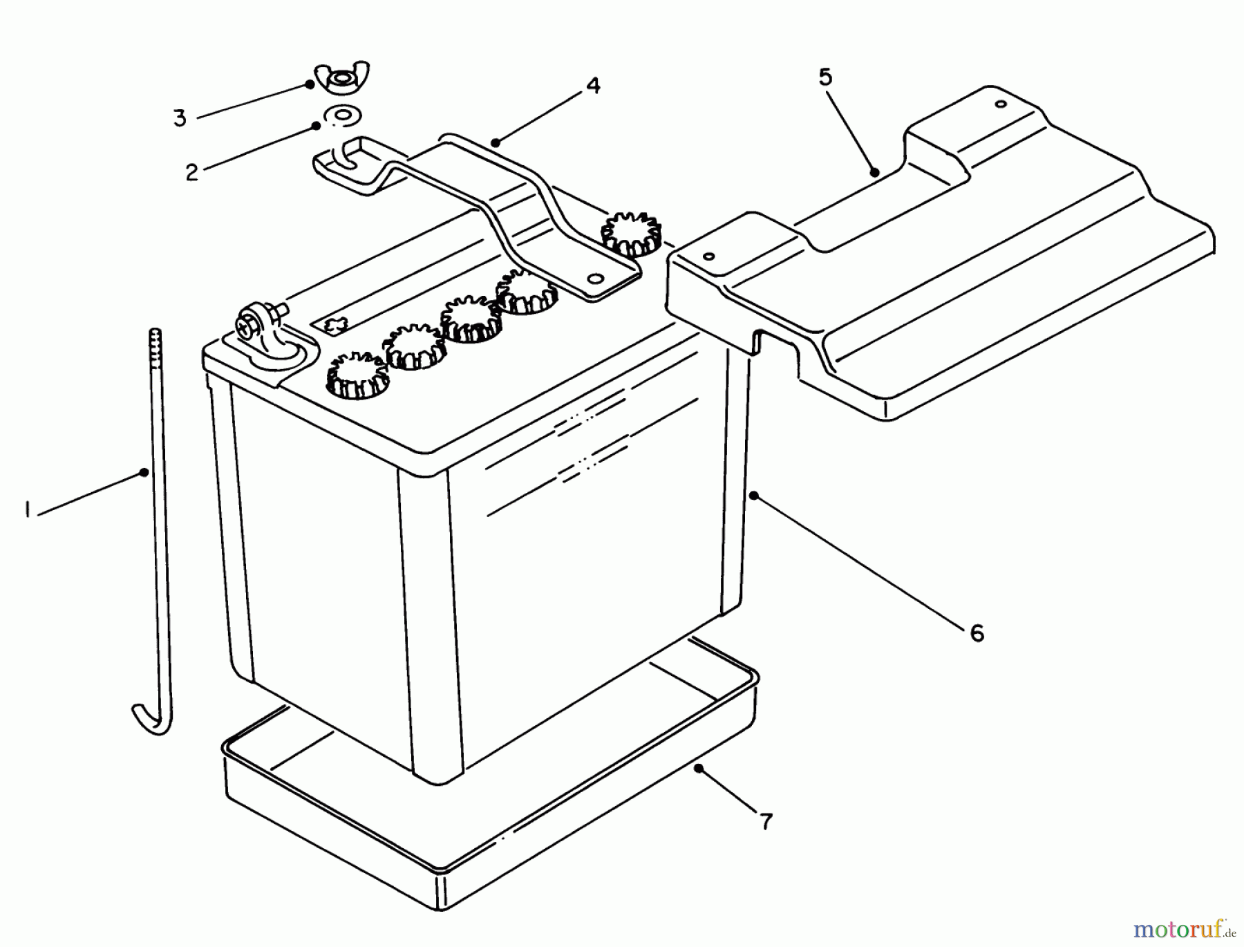  Toro Neu Generators 62040 (T4000D) - Toro Generator, T4000D, 1984 (4000001-4999999) BATTERY ASSEMBLY