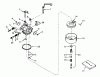 Toro 58007 - 20" Tiller, 1981 (1000001-1999999) Ersatzteile CARBUREOR NO. 631921
