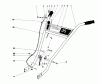 Toro 58007 - 20" Tiller, 1981 (1000001-1999999) Ersatzteile HANDLE ASSEMBLY