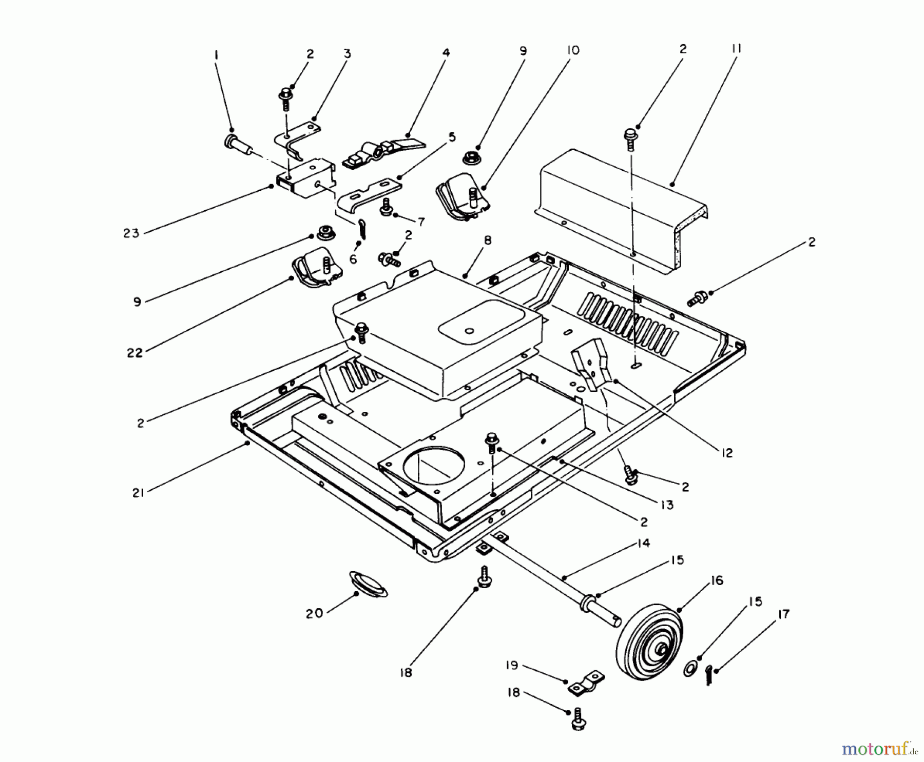 Toro Neu Generators 62040 (T4000D) - Toro Generator, T4000D, 1984 (4000001-4999999) FRAME ASSEMBLY