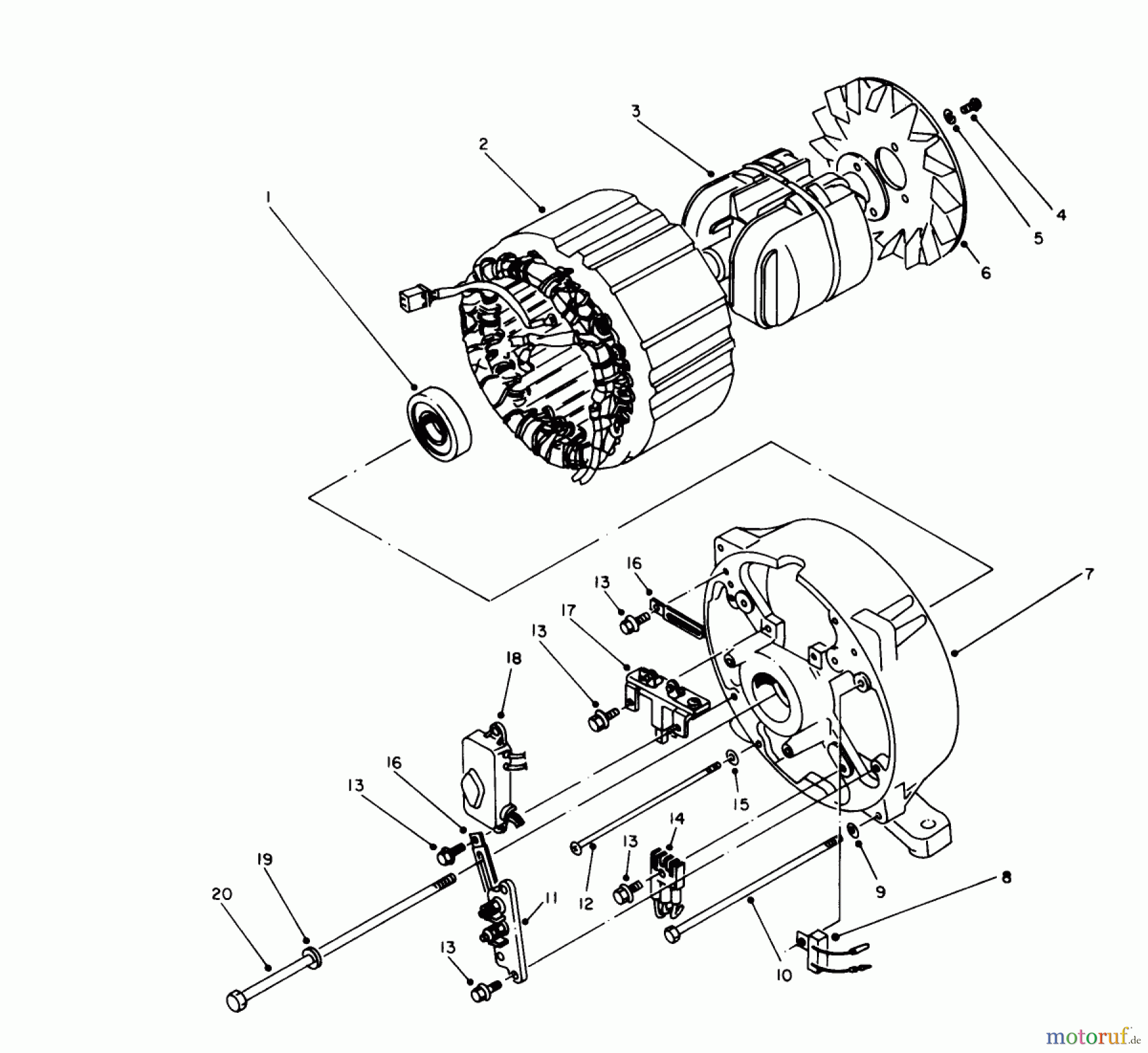 Toro Neu Generators 62040 (T4000D) - Toro Generator, T4000D, 1984 (4000001-4999999) GENERATOR ASSEMBLY