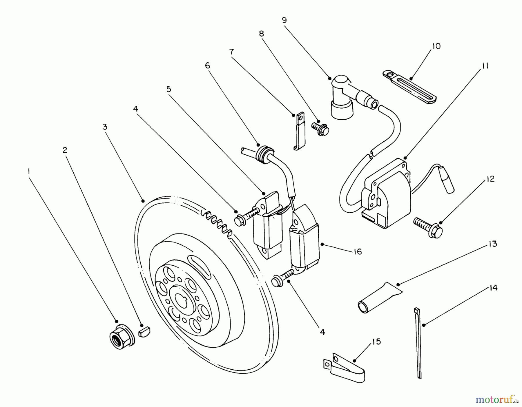Toro Neu Generators 62040 (T4000D) - Toro Generator, T4000D, 1984 (4000001-4999999) IGNITION ASSEMBLY