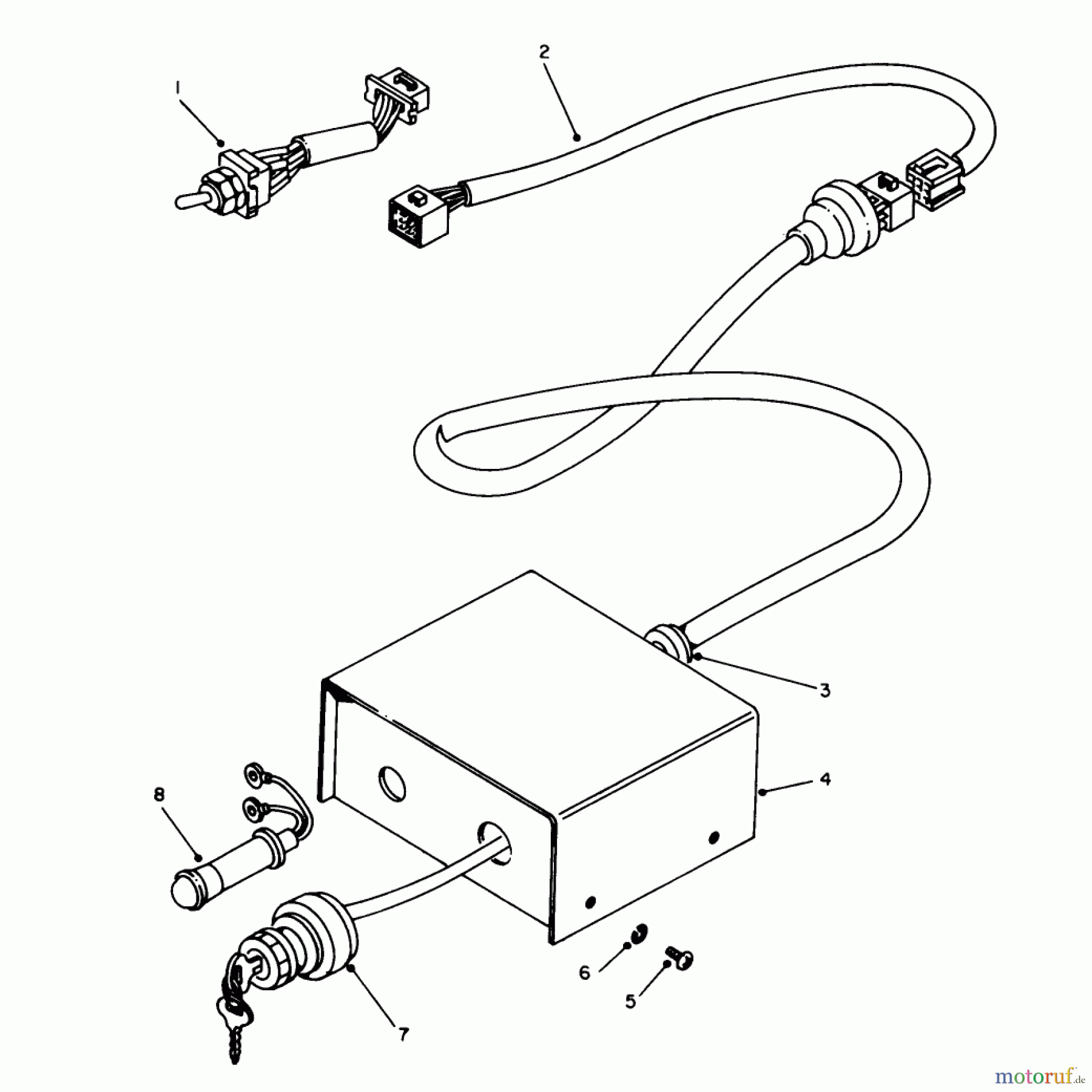 Toro Neu Generators 62040 (T4000D) - Toro Generator, T4000D, 1984 (4000001-4999999) REMOTE CONTROL BOX ASSEMBLY NO. 50-9160 (0PTIONAL)
