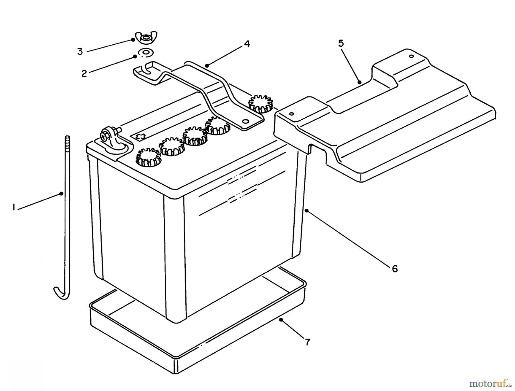  Toro Neu Generators 62040 (T4000D) - Toro Generator, T4000D, 1985 (5000001-5999999) BATTERY ASSEMBLY