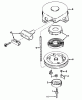 Toro 58116 - 26" Tiller, 1975 (5000001-5999999) Ersatzteile REWIND STARTER NO. 590420