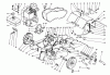 Toro 58170 - 22" Tiller, 1983 (3000001-3999999) Ersatzteile ENGINE AND FRAME ASSEMBLY