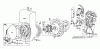 Toro 58210 - 26" Tiller, 1972 (2000001-2999999) Ersatzteile REWINDSTARTER ASSEMBLY