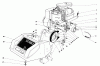 Toro 58307 - 22" Tiller, 1977 (7000001-7999999) Ersatzteile ENGINE AND SHROUD ASSEMBLY MODEL 58307 & 58336