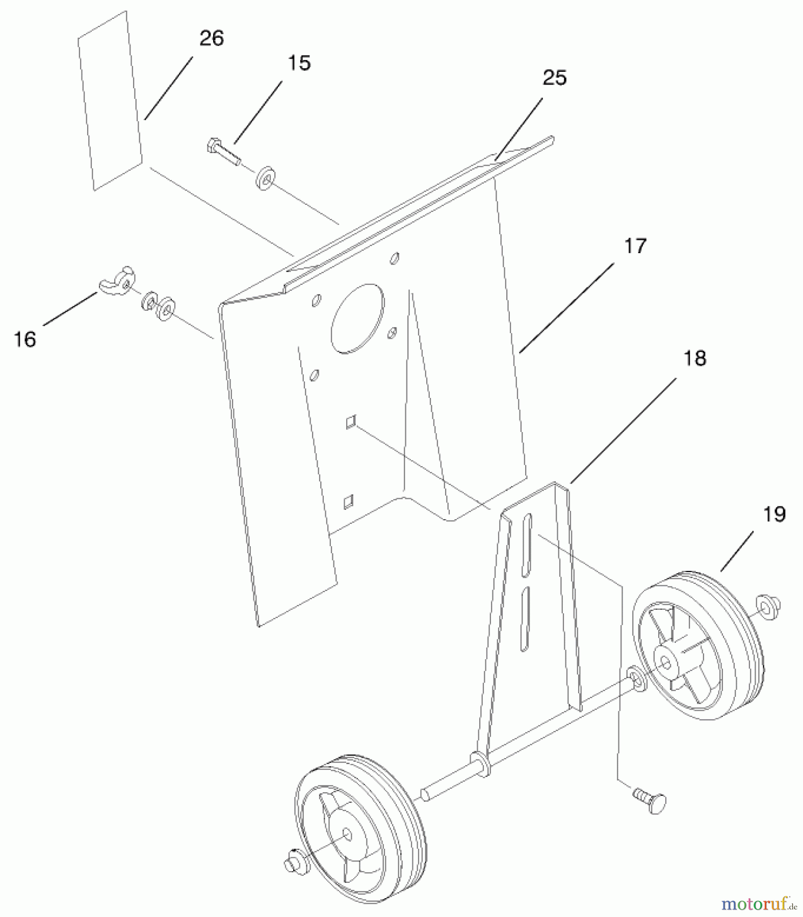 Toro Neu Tillers/Cultivators 58356 - Toro Garden Cultivator, 1997 (79000001-79999999) WHEEL & GUARD ASSEMBLY