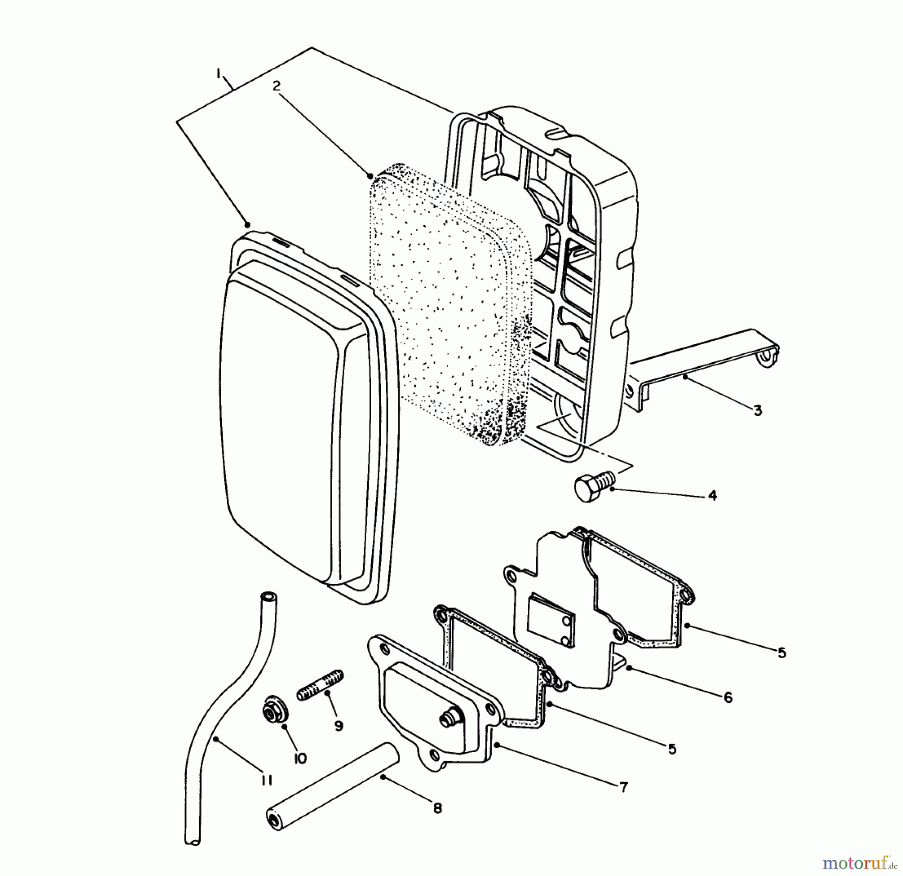 Toro Neu Generators 62040 (T4000D) - Toro Generator, T4000D, 1988 (8000001-8999999) AIR CLEANER