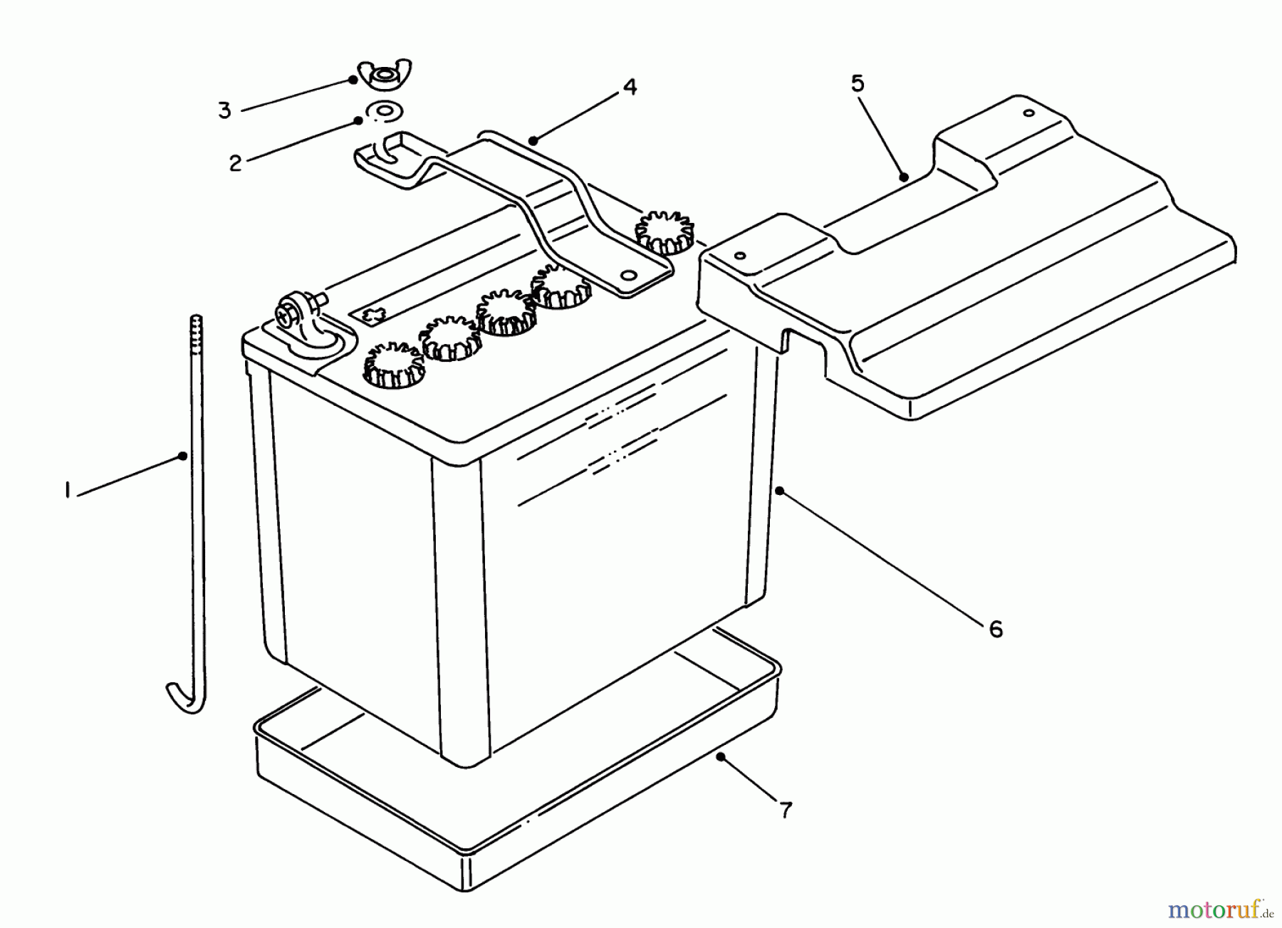 Toro Neu Generators 62040 (T4000D) - Toro Generator, T4000D, 1988 (8000001-8999999) BATTERY ASSEMBLY